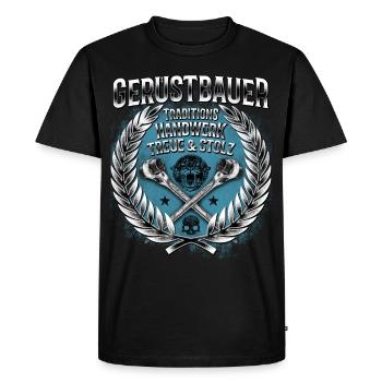 Gerüstbauer - Männer Premium Bio T-Shirt - Schwarz - Vorne - Nico (187cm)
