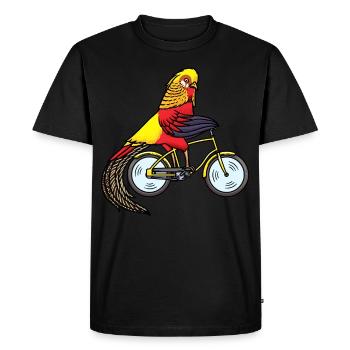 Golden Pheasant Bird Vélo Cycliste - T-shirt Premium bio Homme - noir - Devant - Nico (187cm)