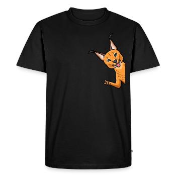 Caracal Cat Desert Lynx Cats From Side - Men's Premium Organic T-Shirt - black - Front - Nico (187cm)
