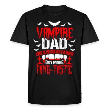Vampire Papa Halloween - T-shirt Premium bio Homme - noir - Devant - Nico (187cm)