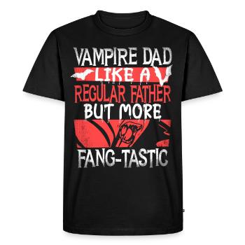 Papa vampire Halloween - T-shirt Premium bio Homme - noir - Devant - Nico (187cm)