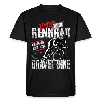 Ce n’est pas un vélo de route, c’est un vélo de gravier - T-shirt Premium bio Homme - noir - Devant - Nico (187cm)