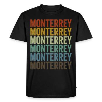 Monterrey Mexique Rétro Vintage - T-shirt Premium bio Homme - noir - Devant - Nico (187cm)