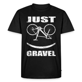 Gravel Bike - Ride Gravel Bike Gravel Road Bike - T-shirt Premium bio Homme - noir - Devant - Nico (187cm)
