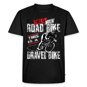 Ce n’est pas un vélo de route, c’est un vélo de gravier - T-shirt Premium bio Homme - noir - Devant - Nico (187cm)