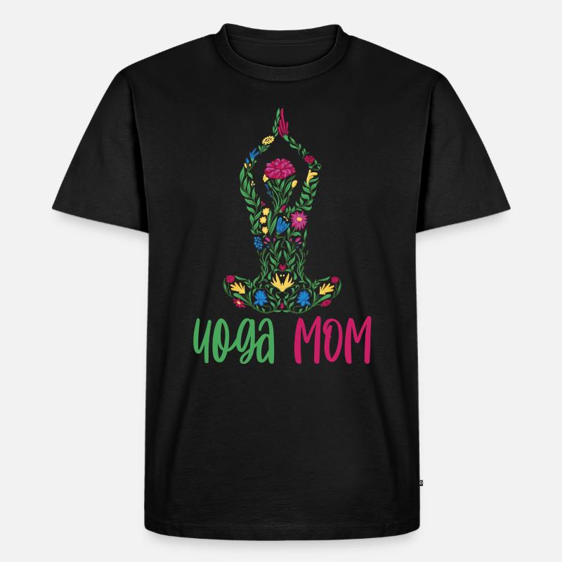 Yoga Mama Mutter Hobby Mami - Männer Premium Bio T-Shirt - Schwarz