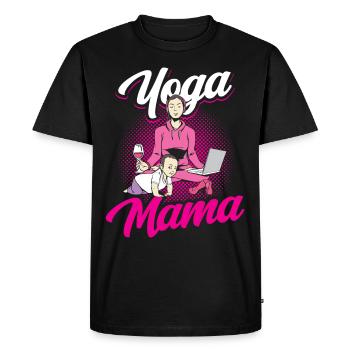 Yoga Mama Mami Hobby Mère - T-shirt Premium bio Homme - noir - Devant - Nico (187cm)
