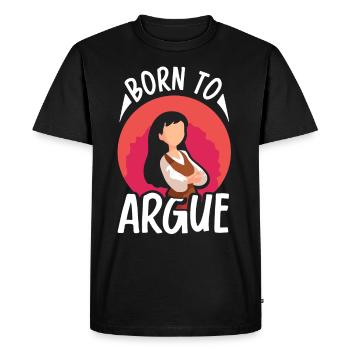 Born to argue lawyer argument - Men's Premium Organic T-Shirt - black - Front - Nico (187cm)