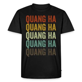 Quang Ha Vietnam Rétro Vintage - T-shirt Premium bio Homme - noir - Devant - Nico (187cm)