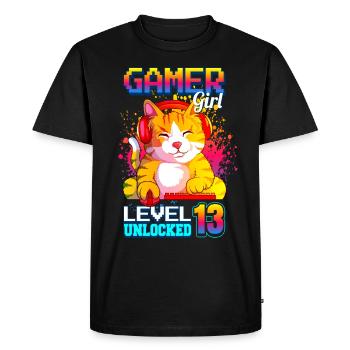 gamer girl 13ème anniversaire jeux vidéo de jeu - T-shirt Premium bio Homme - noir - Devant - Nico (187cm)