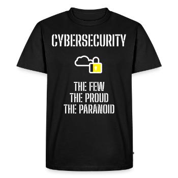 Cybersécurité - Informaticiens en sécurité des TI - T-shirt Premium bio Homme - noir - Devant - Nico (187cm)