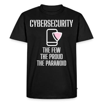 Cybersécurité - Informaticiens en sécurité des TI - T-shirt Premium bio Homme - noir - Devant - Nico (187cm)