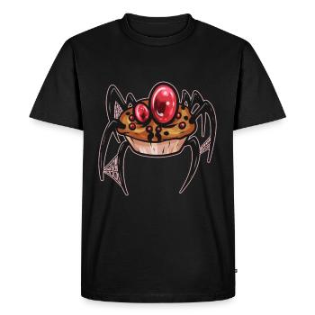 Muffin Spider avec toile d’araignée Costume d’yeux effrayants - T-shirt Premium bio Homme - noir - Devant - Nico (187cm)
