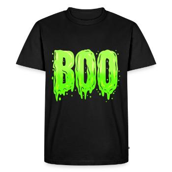Effrayant Slime Green Boo Costume pour Halloween - T-shirt Premium bio Homme - noir - Devant - Nico (187cm)