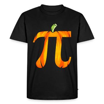 Pumpkin Pi Pie Halloween - Men's Premium Organic T-Shirt - black - Front - Nico (187cm)