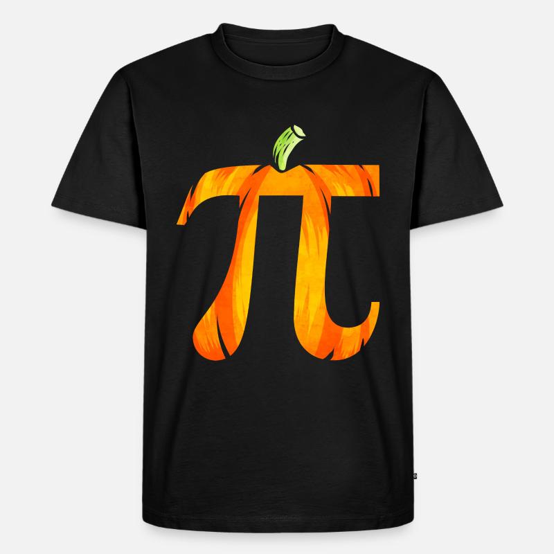 Pumpkin Pi Pie Halloween - Männer Premium Bio T-Shirt - Schwarz