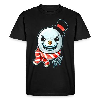 Evil Snowman Froze Cylindre Crocs Halloween - T-shirt Premium bio Homme - noir - Devant - Nico (187cm)