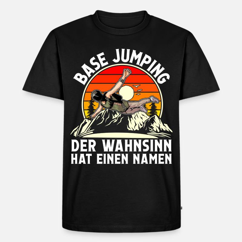 Base Jumping - Männer Premium Bio T-Shirt - Schwarz