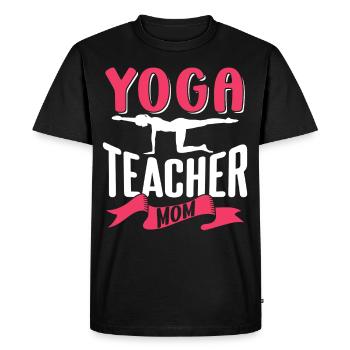 Professeur de yoga Maman Professeur de yoga Hobby MamanMa mère - T-shirt Premium bio Homme - noir - Devant - Nico (187cm)