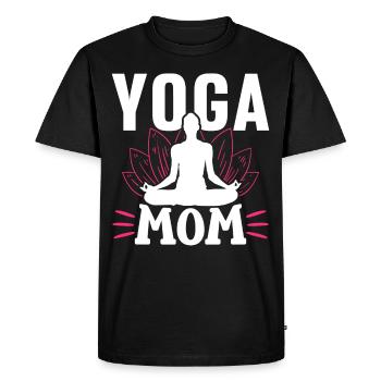 Yoga Mama Mami Mère Hobby - T-shirt Premium bio Homme - noir - Devant - Nico (187cm)