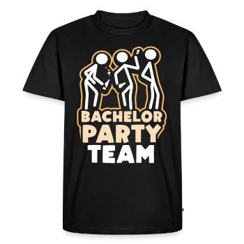 Bachelor Party Team Bachelor Bride - Men's Premium Organic T-Shirt - black - Front - Nico (187cm)