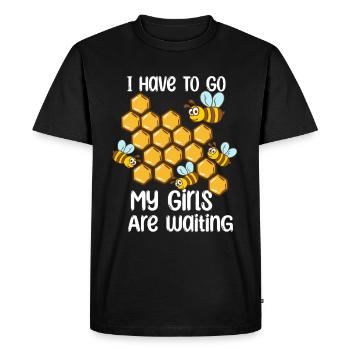 Apiculteur Apiculteur Apiculture Abeilles Abeille - T-shirt Premium bio Homme - noir - Devant - Nico (187cm)