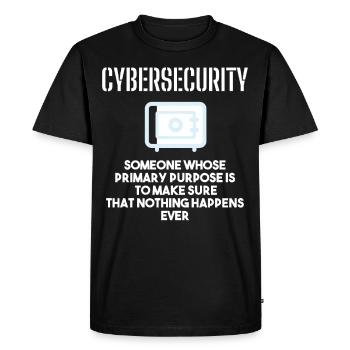 Cybersecurity - IT Security Computer Scientists - Men's Premium Organic T-Shirt - black - Front - Nico (187cm)
