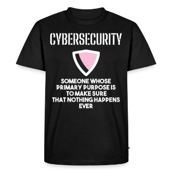 Cybersecurity - IT Security Computer Scientists - Men's Premium Organic T-Shirt - black - Front - Nico (187cm)