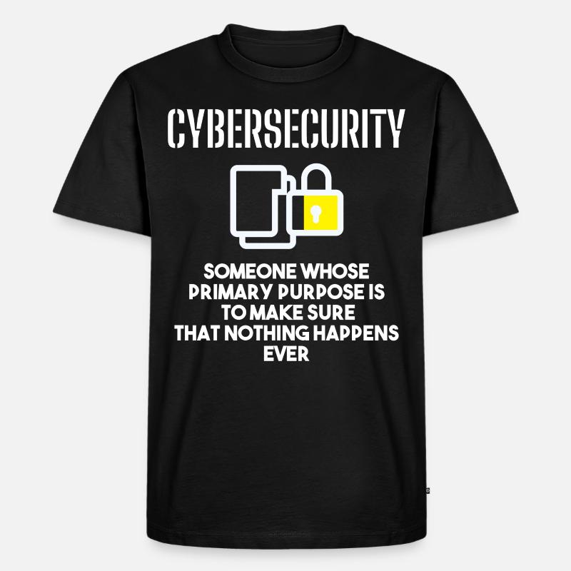 Cybersecurity - IT Security Computer Scientists - Men's Premium Organic T-Shirt - black