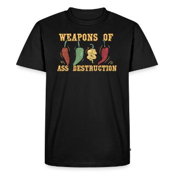 Chili Jalapenos Habaneros Carolina Reaper - T-shirt Premium bio Homme - noir - Devant - Nico (187cm)