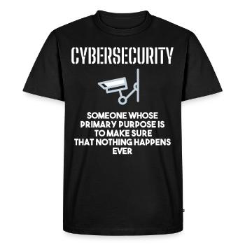 Cybersecurity - IT Security Computer Scientists - Men's Premium Organic T-Shirt - black - Front - Nico (187cm)
