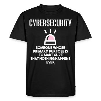 Cybersecurity - IT Security Computer Scientists - Men's Premium Organic T-Shirt - black - Front - Nico (187cm)