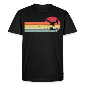 Parachutistes parachutistes parachutés - T-shirt Premium bio Homme - noir - Devant - Nico (187cm)