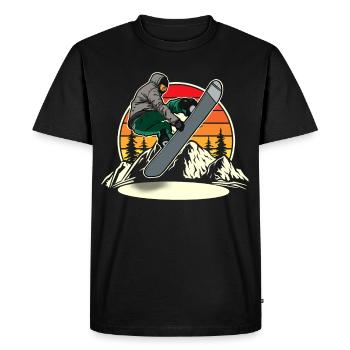Snowboard Snowboarding Snowboarder - Men's Premium Organic T-Shirt - black - Front - Nico (187cm)