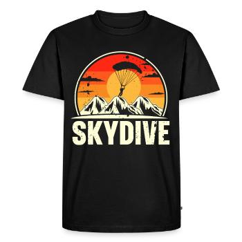 Parachutistes parachutistes parachutés - T-shirt Premium bio Homme - noir - Devant - Nico (187cm)