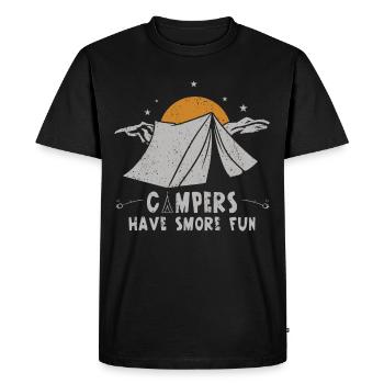 Les campeurs ont plus de plaisir camp en plein air Camping - T-shirt Premium bio Homme - noir - Devant - Nico (187cm)