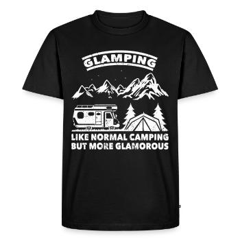 Camper Glamping Like Normal Camping More Glamorous - Men's Premium Organic T-Shirt - black - Front - Nico (187cm)