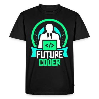Code du programmeur de codage du futur codeur - T-shirt Premium bio Homme - noir - Devant - Nico (187cm)