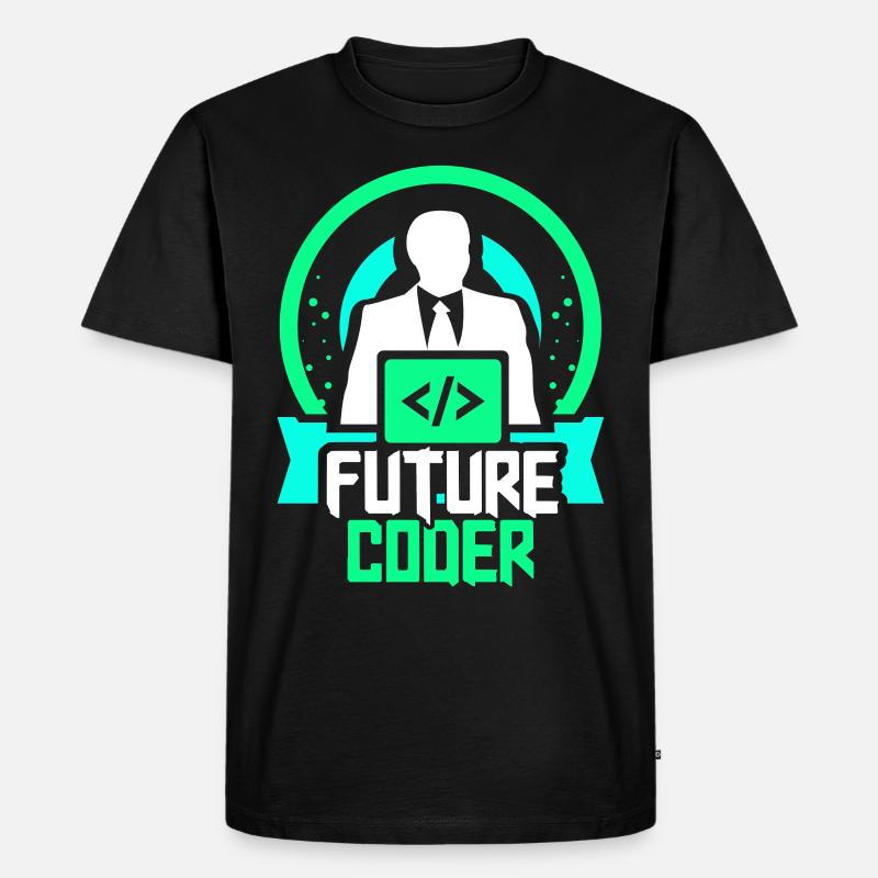 Future Coder Coding Programmer Code - Men's Premium Organic T-Shirt - black