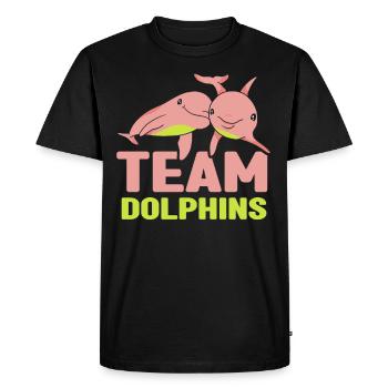 Équipe Dauphins Dolphin Lover Dolphin Dolphin - T-shirt Premium bio Homme - noir - Devant - Nico (187cm)