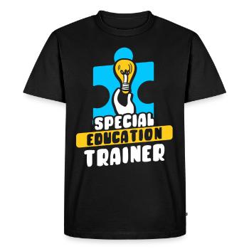 Formateur en éducation de l’enfance en difficulté Enseignant en éducation de l’enfance en difficulté - T-shirt Premium bio Homme - noir - Devant - Nico (187cm)
