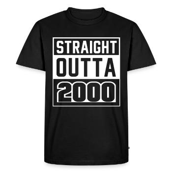 Straight Outta 2000 Birthday 2000 Born 2000 - Men's Premium Organic T-Shirt - black - Front - Nico (187cm)