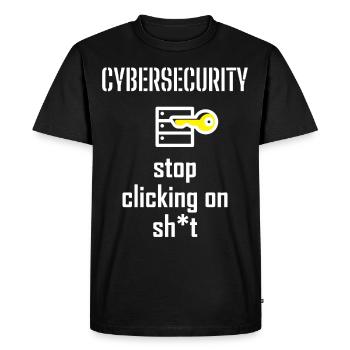 Cybersecurity - IT Security Computer Scientists - Men's Premium Organic T-Shirt - black - Front - Nico (187cm)
