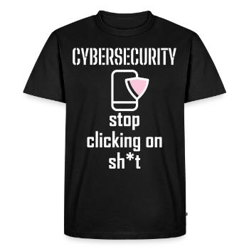 Cybersecurity - IT Security Computer Scientists - Men's Premium Organic T-Shirt - black - Front - Nico (187cm)
