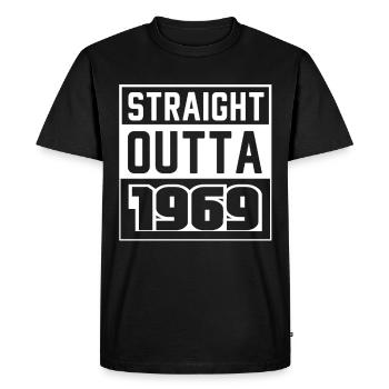 Straight Outta 1969 Birthday 1969 Born 1969 - Men's Premium Organic T-Shirt - black - Front - Nico (187cm)