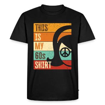 Costume de fête des années 60 des années soixante des années 1960 - T-shirt Premium bio Homme - noir - Devant - Nico (187cm)