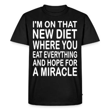I'm On That New Diet... - Men's Premium Organic T-Shirt - black - Front - Nico (187cm)