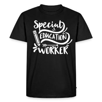 Travailleurs de l’enfance en difficulté Enseignants de l’enfance en difficulté - T-shirt Premium bio Homme - noir - Devant - Nico (187cm)