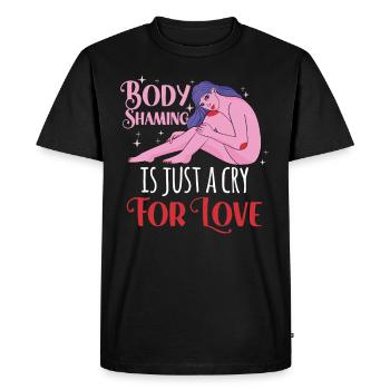 La honte corporelle n’est qu’un cri d’amour - T-shirt Premium bio Homme - noir - Devant - Nico (187cm)