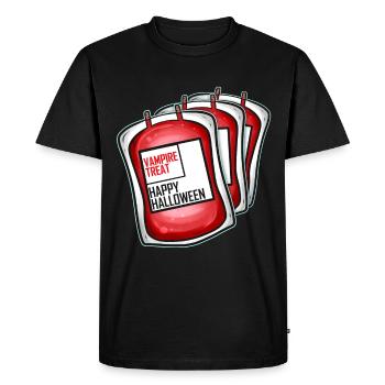 Échantillon de sang Banque de poches de sang Vampire Treat pour - T-shirt Premium bio Homme - noir - Devant - Nico (187cm)